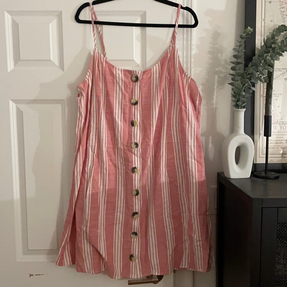 Red Striped Mini Dress